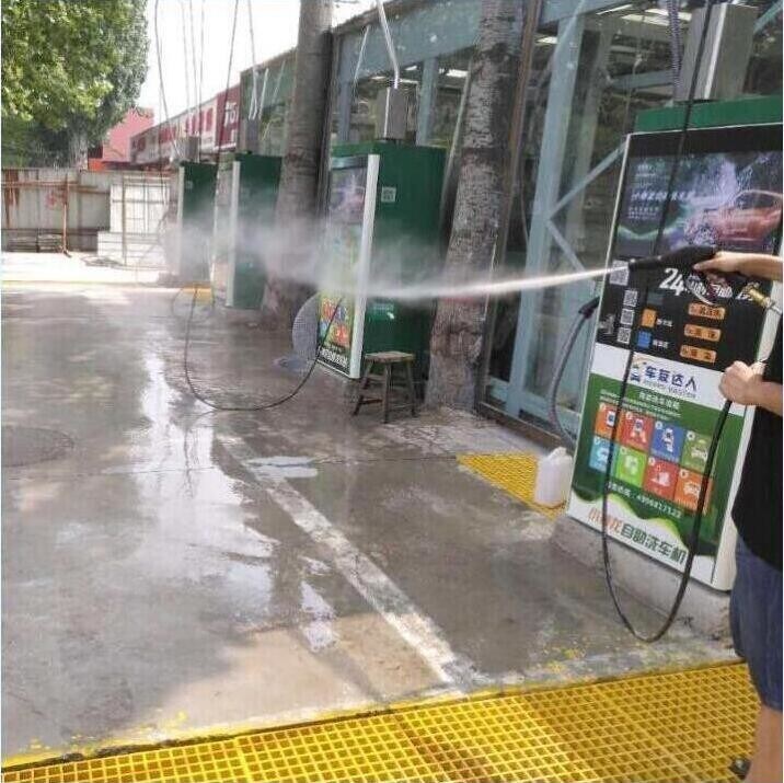 Einphasige 220V 5,5KW Warmverzinkte Stahlwaschmaschine für Münzstation